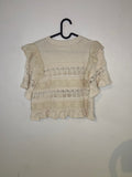 Zara Virkad Top med Volang