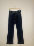 Gabriella Fratini Mörkblå Bootcut Jeans med Kontrastsömmar
