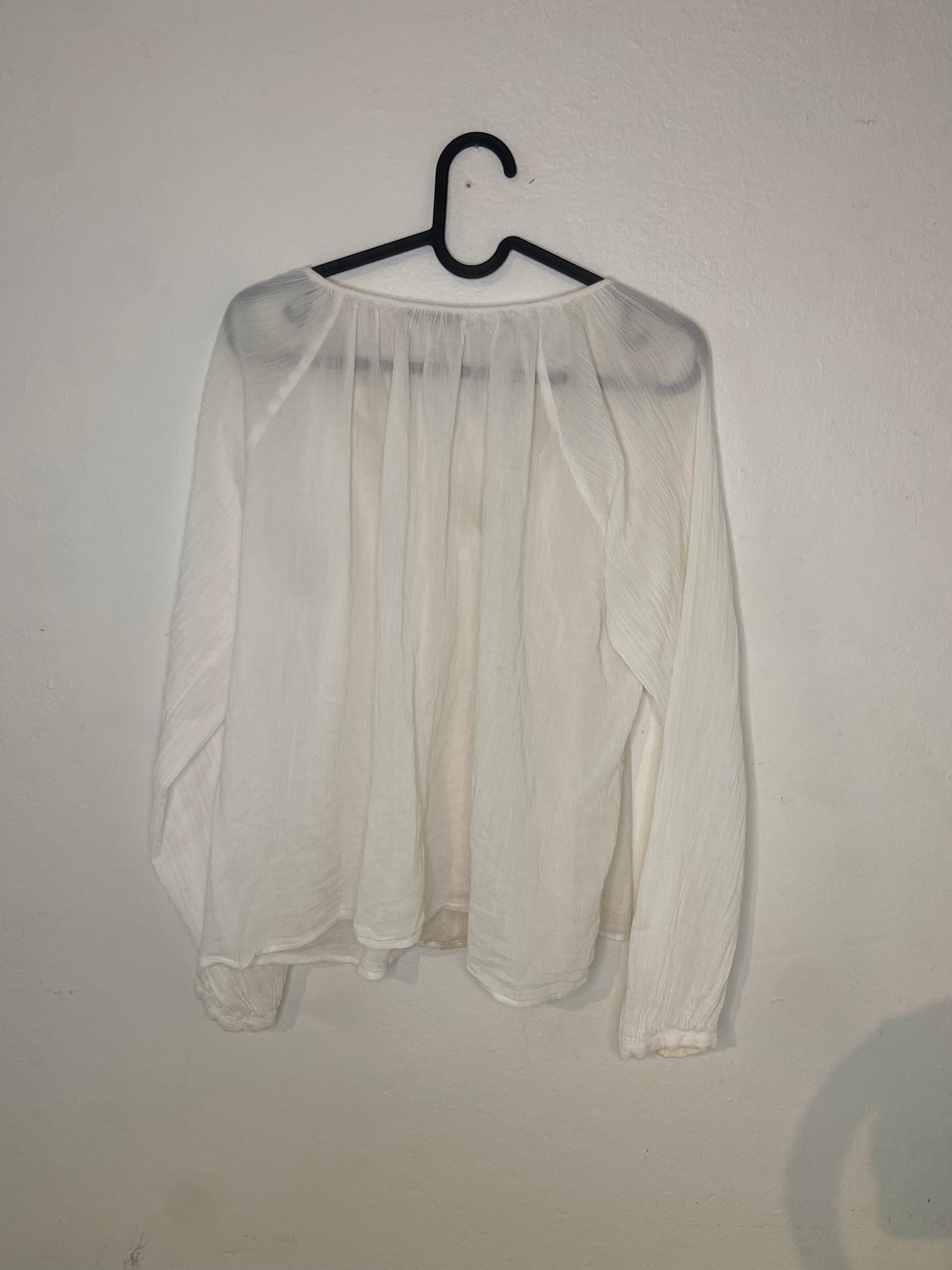 Zara Blus med Spetsdetalj