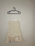Zara Off-White Miniklänning med Volangkjol
