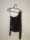 Gina Tricot One-Shoulder Top i Leopardmönster